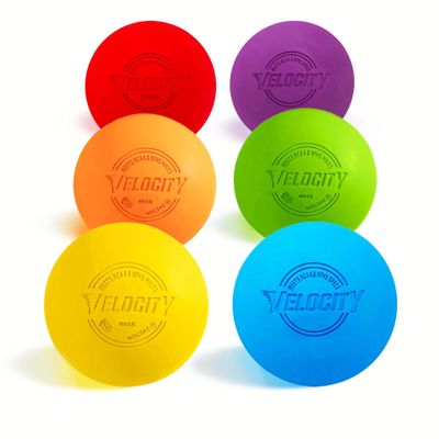 Velocity Practice Lacrosse Balls - 1, 2, 3, 6, 12, 18, 24, 36, 60 and 120 Packs - Official Size and Weight - Multi Color