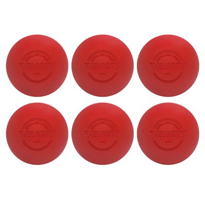 Velocity Practice Lacrosse Balls - 1, 2, 3, 6, 12, 18, 24, 36, 60 and 120 Packs - Official Size and Weight - Red