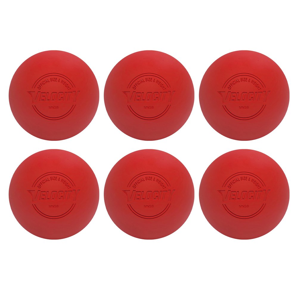 Velocity Practice Lacrosse Balls - 1, 2, 3, 6, 12, 18, 24, 36, 60 and 120 Packs - Official Size and Weight - Red