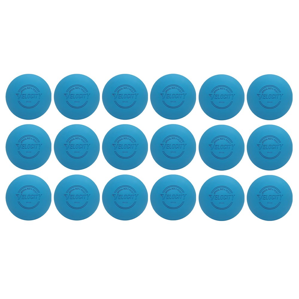 Velocity Practice Lacrosse Balls - 1, 2, 3, 6, 12, 18, 24, 36, 60 and 120 Packs - Official Size and Weight - Light Blue