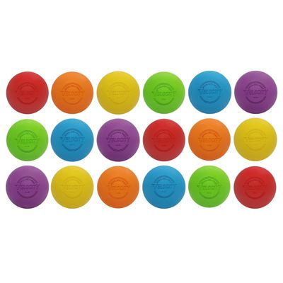 Velocity Practice Lacrosse Balls - 1, 2, 3, 6, 12, 18, 24, 36, 60 and 120 Packs - Official Size and Weight - Multi Color