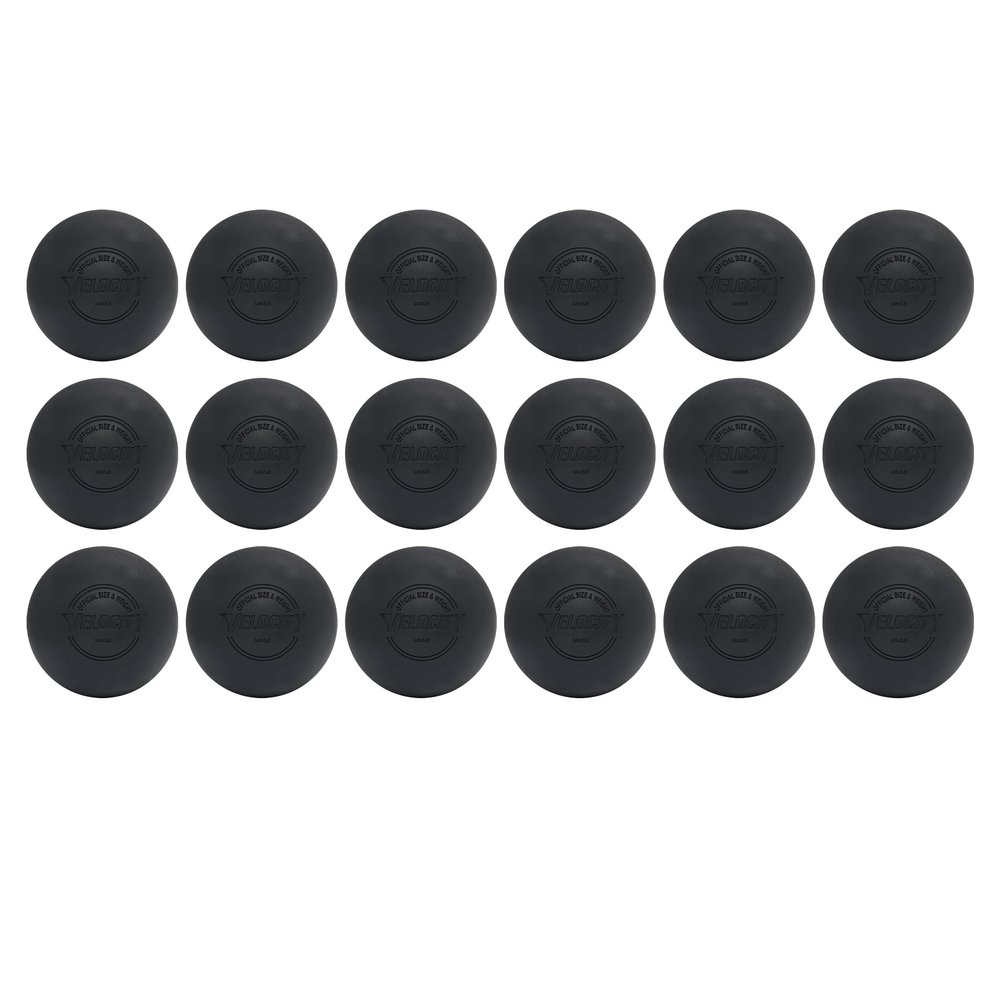 Velocity Practice Lacrosse Balls - 1, 2, 3, 6, 12, 18, 24, 36, 60 and 120 Packs - Official Size and Weight - Black