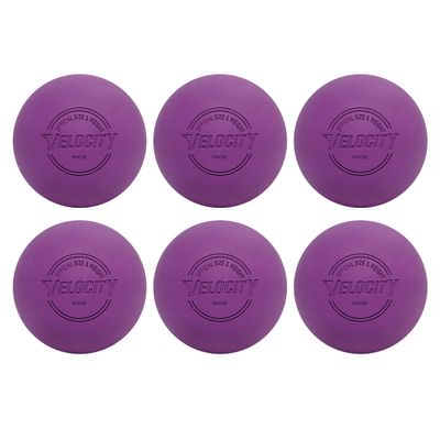 Velocity Practice Lacrosse Balls - 1, 2, 3, 6, 12, 18, 24, 36, 60 and 120 Packs - Official Size and Weight - Purple