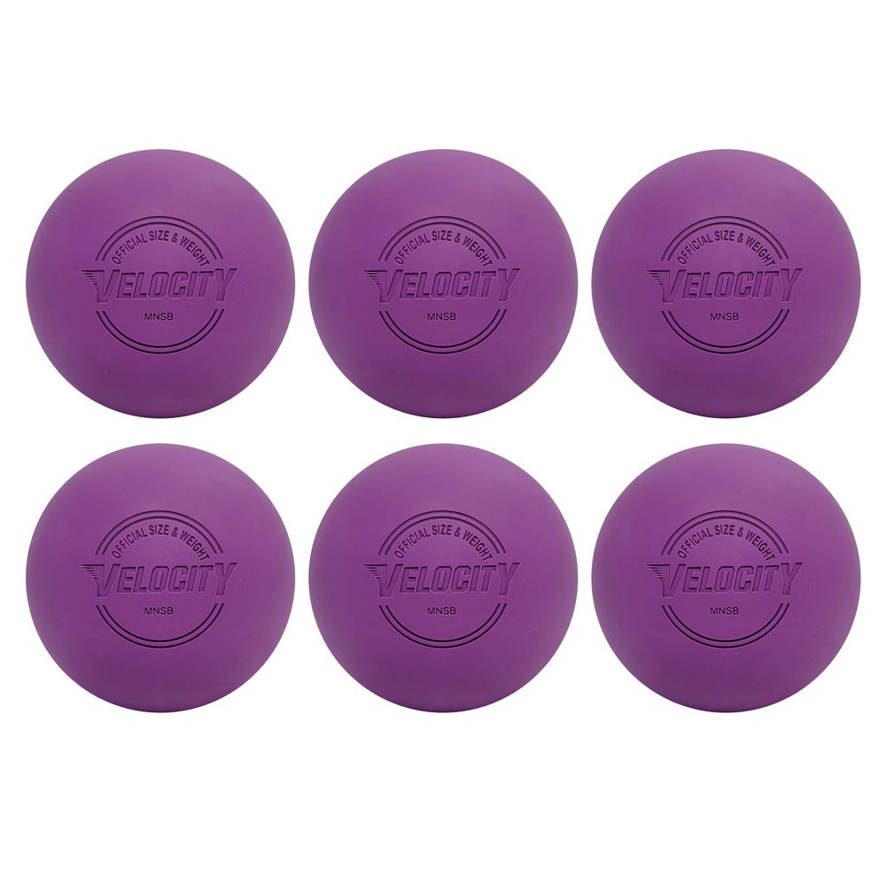 Velocity Practice Lacrosse Balls - 1, 2, 3, 6, 12, 18, 24, 36, 60 and 120 Packs - Official Size and Weight - Purple