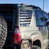 Skull Daddy Graphics Distressed USA PRECUT Window Flags Decals Sticker to fit Toyota 4Runner 2003-2009 (Both Sides) view 4