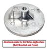 Aluminum Flat Trim Tab Anode for Mercruiser Bravo & Alpha One Gen 2 Replaces 76214Q5 Read Item Description for Applications view 2