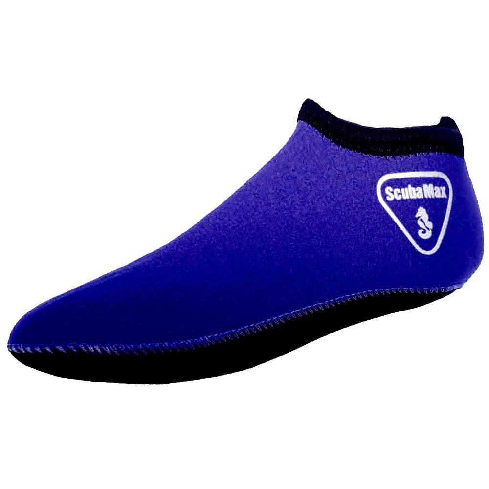 3mm Snorkeling, Scuba Diving Fin Low Cut Neoprene Sock Royal Blue, Small