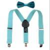 Spring Notion Boys' Suspender and Velvet Bow Tie Set Aqua Medium view 1