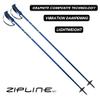 Zipline Blurr 16.0 Graphite Composite Downhill Ski Poles - Lightweight, Freeride All-Mountain, Vibration Dampening (Blue Chrome, 40" in./102 cm) view 3