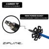 Zipline Blurr 16.0 Graphite Composite Downhill Ski Poles - Lightweight, Freeride All-Mountain, Vibration Dampening (Blue Chrome, 40" in./102 cm) view 4