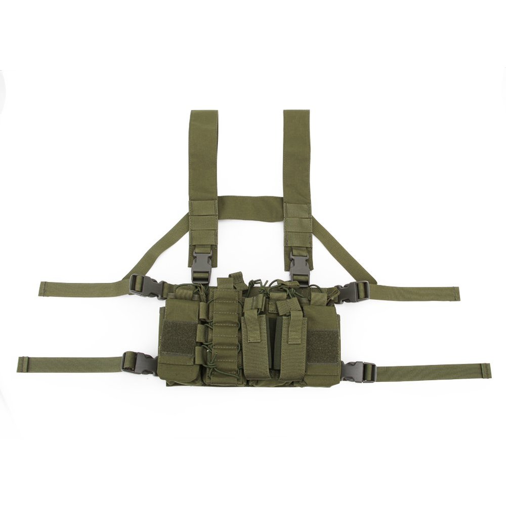 OAREA Tactical Sling Vest Chest Rig Combat Recon Gear Vest With Magazine Pouch For Airsoft Hunting Games