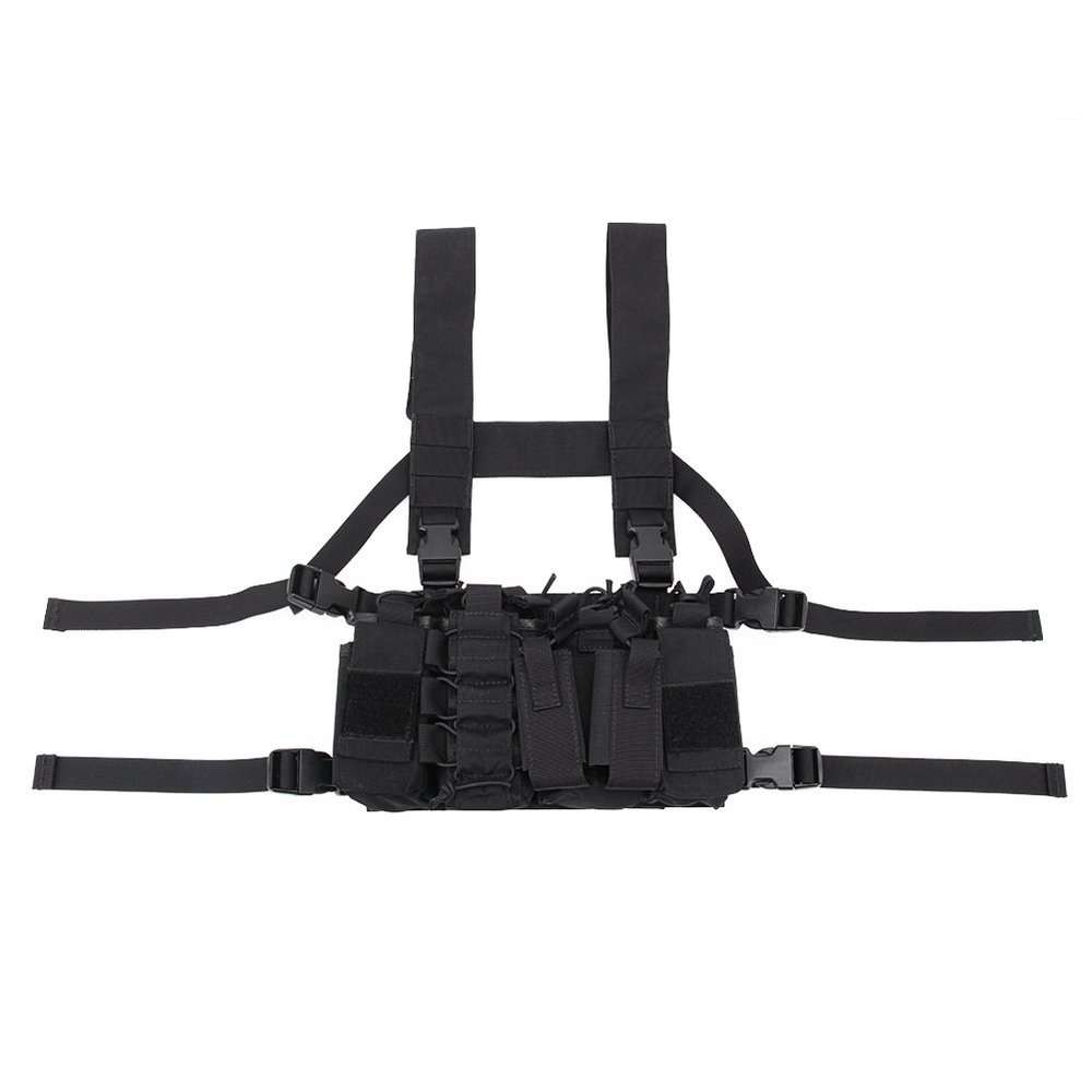 OAREA Tactical Sling Vest Chest Rig Combat Recon Gear Vest With Magazine Pouch For Airsoft Hunting Games