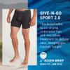 ExOfficio Men's Give-N-Go 2.0 Sport Mesh 6'' Boxer Brief, Black/Black, Small view 2