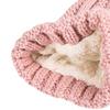 PAGE ONE Womens Winter Thick Cable Knit Beanie Faux Fur Pom Hat Fleece Lined Skull Cap Light Pink view 3