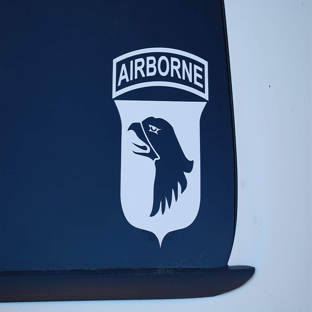 101st Airborne Logo Screaming Eagles Sticker Vinyl Decal Choose Color & Size!! Military USA Car Window (V580) (7" X 5", Blue)