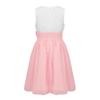 Agoky Kids Big Girls Sleeveless Chiffon Pleated Wedding Bridesmaid Pageant Party Summer Flower Girl Dress White&Pink 6 view 3