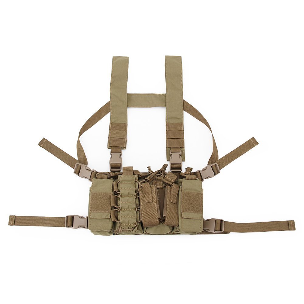 OAREA Tactical Sling Vest Chest Rig Combat Recon Gear Vest With Magazine Pouch For Airsoft Hunting Games