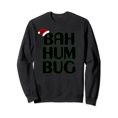 Christmas Bah Humbug Sweatshirt-Xmas Humbug Santa Hat Gear Sweatshirt