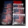 Custom USA Patriotic American USA Flag 8 ACA Regulation Cornhole Bean Bags B115 (All Weather Resin Filled) view 1