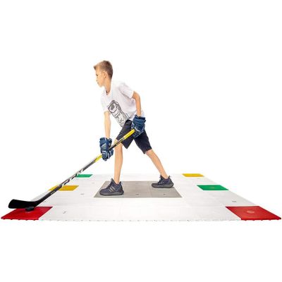 Hockey Revolution 360 Zone Professional Training Flooring Tile - Improve Stick-Handling and Moving, Speed on Ice, Exercise, Fitness - Indoor and Outdoor Practice Zone with Trainer App