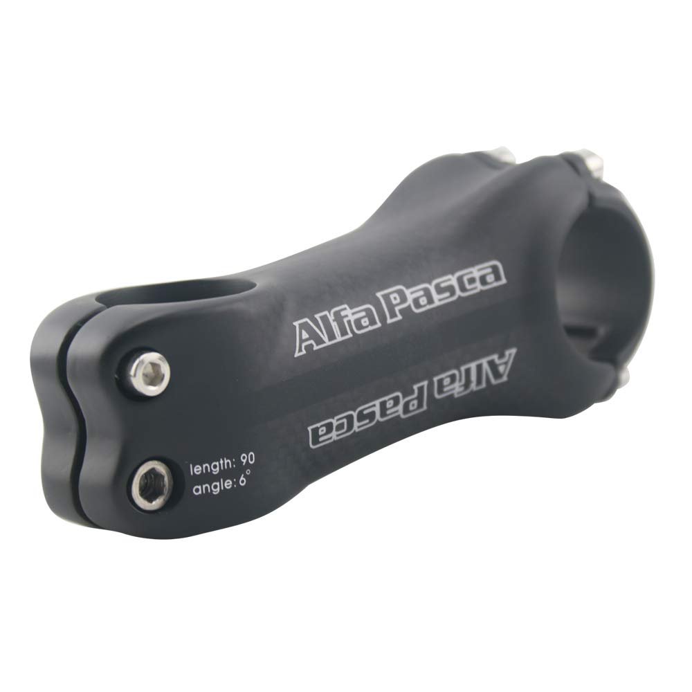 Alfa Pasca MTB Bicycle Handlebar Carbon Fiber Road Handlebar 6/17 Degrees Suitable for Mountain Road Bikes 70/80/90/100/110/120mm Handlebar Extension Bike Accessories