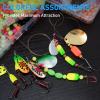 Fishing Bead Bait Eggs Kits Floating Ball Stopper Plastic with Box Glow Round Luminous Saltwater Freshwater Salmon Trout(1/8in;1/7in,3000pcs) view 4