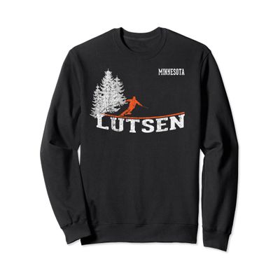 1980s Style Lutsen MN Long Sleeve Skiing Shirt