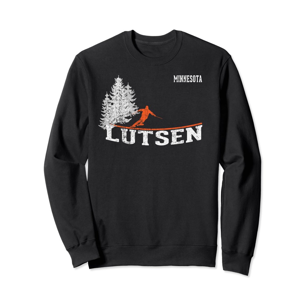 1980s Style Lutsen MN Long Sleeve Skiing Shirt