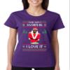 ALLNTRENDS Women's T Shirt You're Santa's Favorite I Love It Ugly (3XL, Purple) view 1