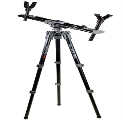 BOG FieldPod Max Hunting Rest with Maximum Shooting Stability, Bubble Level, Tension Knobs, Non-Marring Hands-Free Gun Rest, Adjustable Legs, and Screw Out Spikes for Hunting, Shooting, and Outdoors