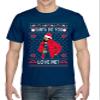 ALLNTRENDS Men's T Shirt Santa Do You Love Me Ugly Christmas Trendy Holiday Top (M, Navy Blue) view 1