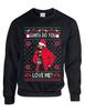 ALLNTRENDS Adult Sweatshirt Santa Do You Love Me Ugly Christmas Trendy Holiday (L, Black) view 1