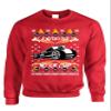ALLNTRENDS Adult Sweatshirt Hot Rod Motors Ugly Christmas Party Outfit Winter (XL, Red) view 1
