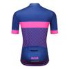 Uriah Women's Bike Jersey Short Sleeve Reflective with Rear Zippered Bag Blue Pink Size 5XL view 2