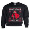 ALLNTRENDS Adult Sweatshirt Santa Do You Love Me Ugly Christmas Trendy Holiday (S, Black) view 1