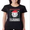 ALLNTRENDS Women's T Shirt Feliz Navidolare La Christmas La Casa Trendy Xmas Top (XL, Black) view 1