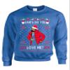 ALLNTRENDS Adult Sweatshirt Santa Do You Love Me Ugly Christmas Trendy Holiday (M, Royal Blue) view 1