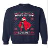ALLNTRENDS Adult Sweatshirt Santa Do You Love Me Ugly Christmas Trendy Holiday (2XL, Navy Blue) view 1