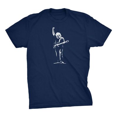 ZJ Designs Jerry Garcia Tribute T-Shirt Shakedown Tee (Large) Navy