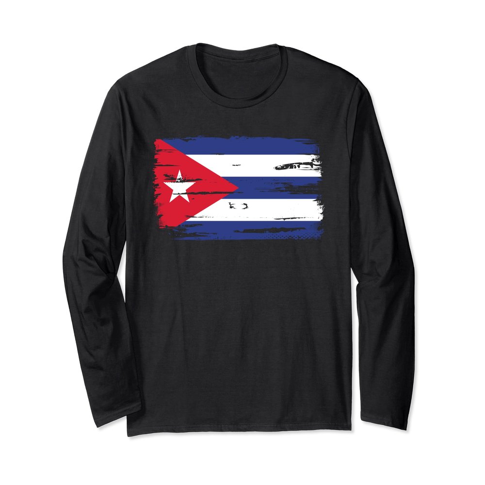 Cuba Cuban Flag Longsleeve Pullover