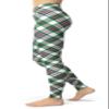 sissycos Women's St. Patrick's Day Checkered Plaid Printed Leggings Buttery Soft Stretchy Pants (Small-Large, Pixel Check) view 2