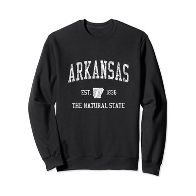 Arkansas Sweatshirt Vintage Sports Design (Unisex)