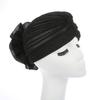 Fxhixiy Women Elastic Glitter Big Flower Turban Beanie Head wrap Hair Loss Chemo Cap Hat (Black) view 4