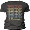 50th Birthday Gift Shirt for Men - Classic 1976 Retro Birthday - 003 - F/Dk. Heather-4X view 1