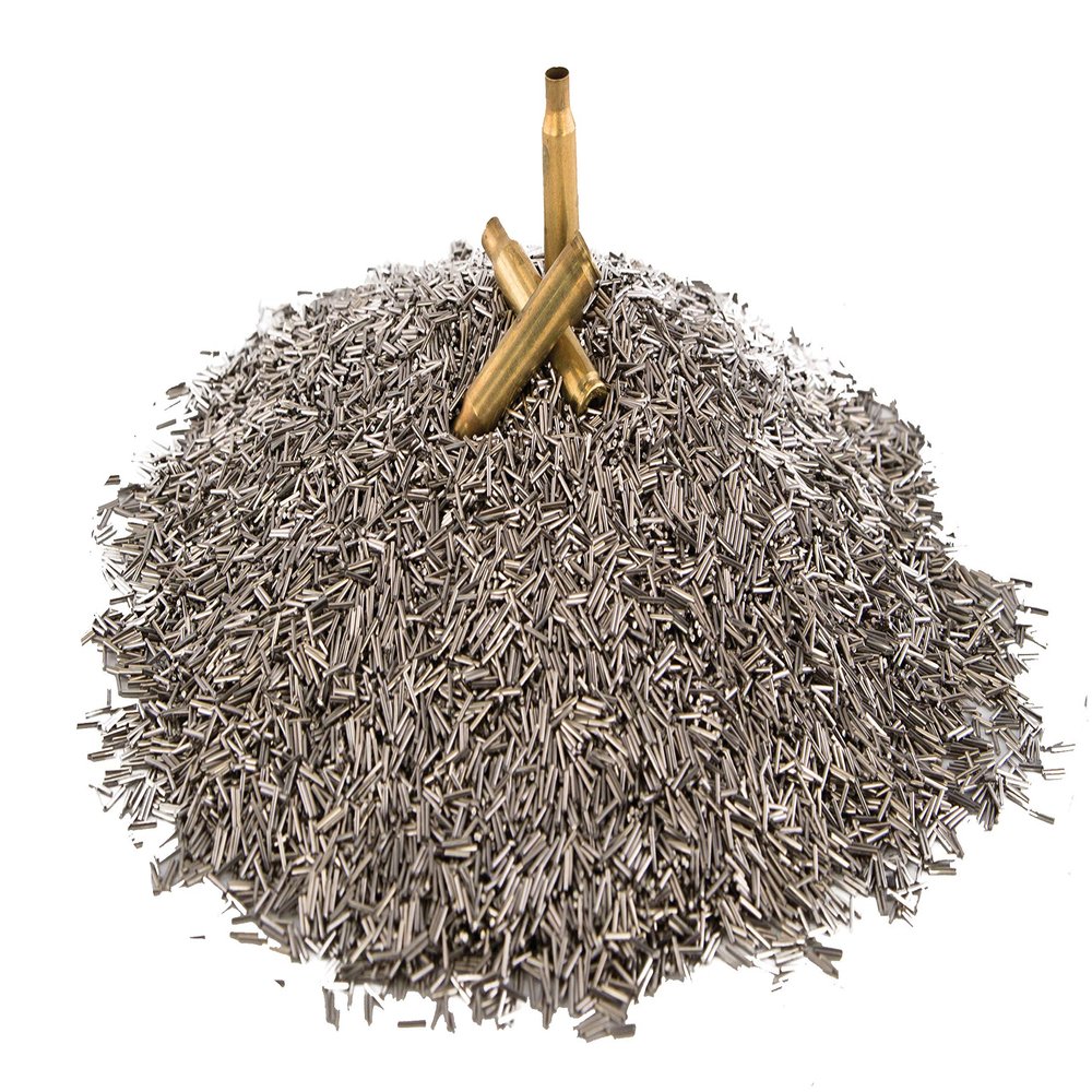 Frankford Arsenal 2 lb Stainless Steel Tumbling Media Pins for Cleaning and Reloading, silver