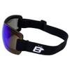 Birdz Eyewear Wren Sport Skydiving Snowboarding Motorcycle Riding Goggles w/Blue Mirror Lens view 3
