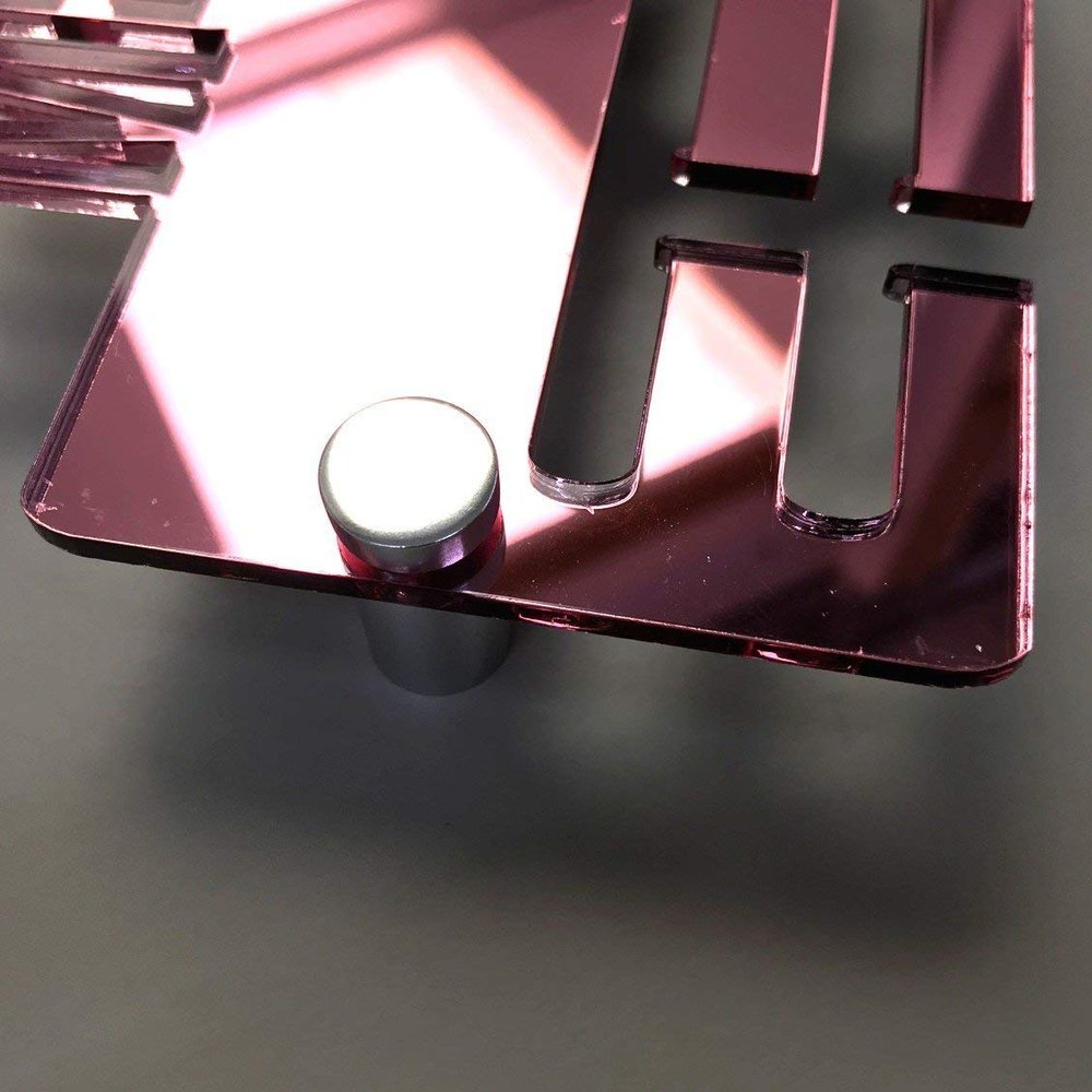 Super Cool Creation Personalised"Hockey" Medal Hanger - Pink Mirror
