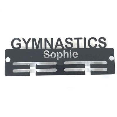 Super Cool Creation Personalised"Gymnastics" Medal Hanger - Orange