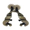 AJ Tack Men's Cowboy Show Spurs with Silver Engraving view 2