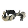 AJ Tack Men's Cowboy Show Spurs with Silver Engraving view 3